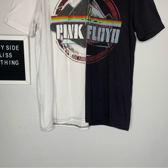 Pink Floyd Two Tone Split Graphic Band Tee Black White Rock Shirt Size Large - Picture 3 of 12